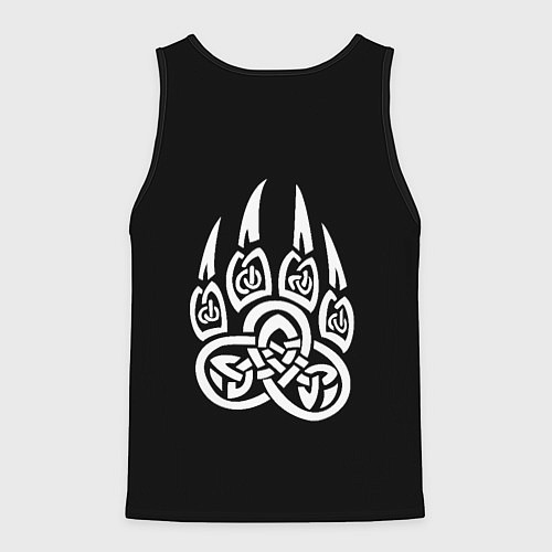Мужская майка без рукавов Суровый волк с холодным нордическим взглядом / 3D-Черный – фото 2
