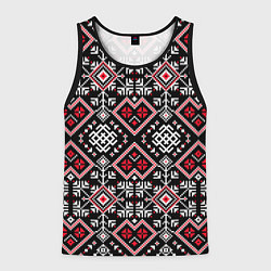 Майка-безрукавка мужская Славянский орнамент обережный, цвет: 3D-черный