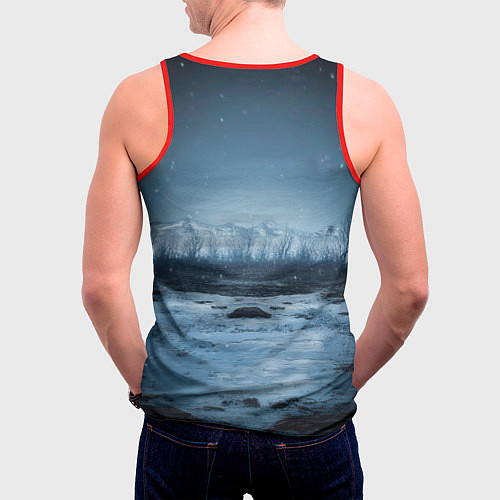 Мужская майка без рукавов Igris solo leveling / 3D-Красный – фото 4