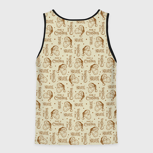 Мужская майка без рукавов Ретро Санта / 3D-Черный – фото 2