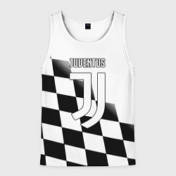 Майка-безрукавка мужская Ювентус клетка краски, цвет: 3D-белый