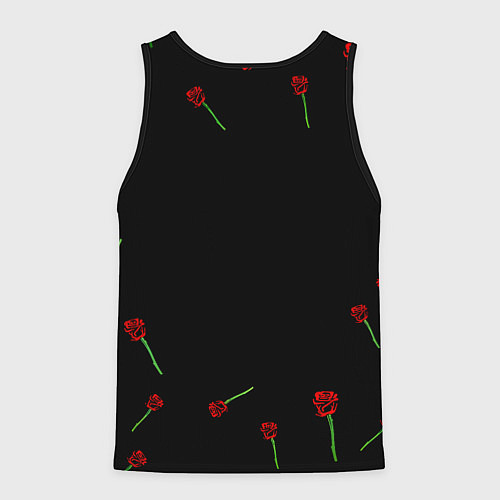 Мужская майка без рукавов Манчестер Юнайтед розы / 3D-Черный – фото 2