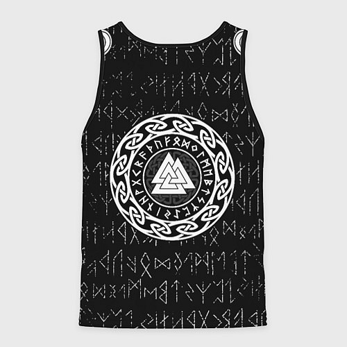 Мужская майка без рукавов Волки воины с символикой / 3D-Черный – фото 2