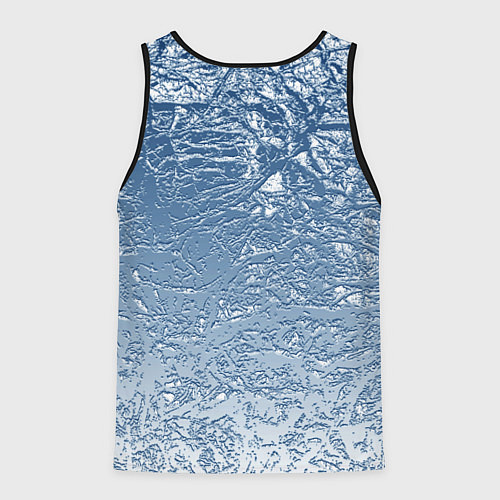 Мужская майка без рукавов Налипший снег / 3D-Черный – фото 2