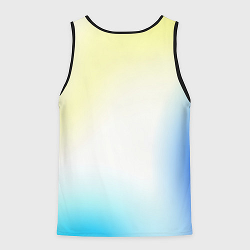 Мужская майка без рукавов Color yellow blue white / 3D-Черный – фото 2