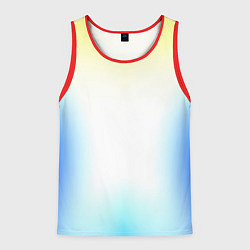 Майка-безрукавка мужская Color yellow blue white, цвет: 3D-красный