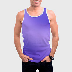 Майка-безрукавка мужская Color purple gradient, цвет: 3D-белый — фото 2