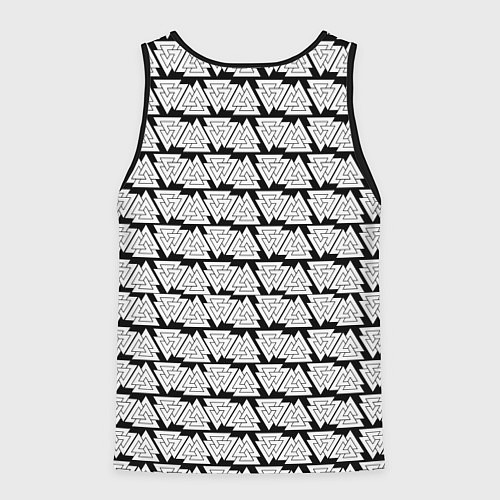 Мужская майка без рукавов Символы валькнут как защитная кольчуга / 3D-Черный – фото 2