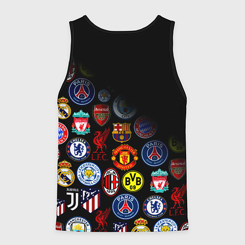 Мужская майка без рукавов Манчестер логотипы команд / 3D-Черный – фото 2