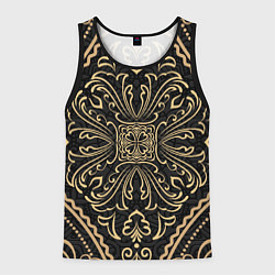 Майка-безрукавка мужская Орнамент славянский позолота, цвет: 3D-черный