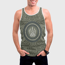 Майка-безрукавка мужская Слава богам и предкам нашим, цвет: 3D-белый — фото 2