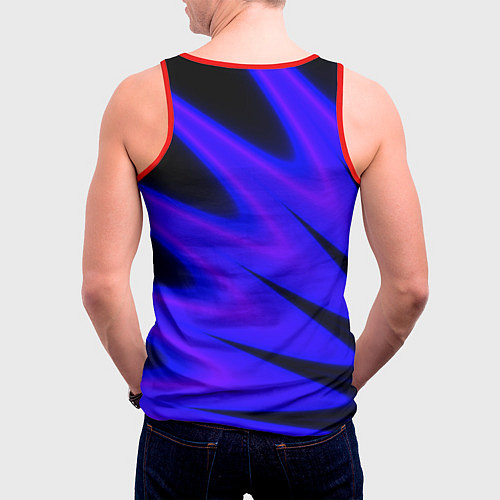 Мужская майка без рукавов Neon is multicolored / 3D-Красный – фото 4