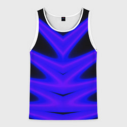 Майка-безрукавка мужская Color neon blue, цвет: 3D-белый