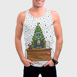 Майка-безрукавка мужская Я устал я ухожу - новогодний мем 2026, цвет: 3D-белый — фото 2