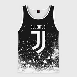 Майка-безрукавка мужская Ювентус всплеск белых красок, цвет: 3D-белый