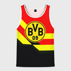 Майка-безрукавка мужская Borussia геомтерия спорт, цвет: 3D-белый