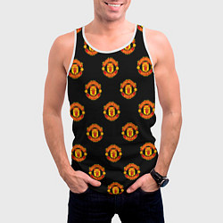 Майка-безрукавка мужская Manchester United Pattern, цвет: 3D-белый — фото 2