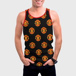 Майка-безрукавка мужская Manchester United Pattern, цвет: 3D-красный — фото 2