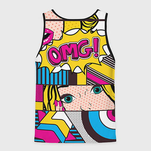 Мужская майка без рукавов POP ART / 3D-Черный – фото 2