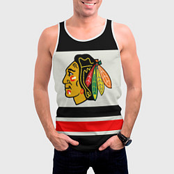 Майка-безрукавка мужская Chicago Blackhawks, цвет: 3D-белый — фото 2