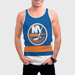Майка-безрукавка мужская New York Islanders, цвет: 3D-белый — фото 2