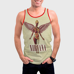 Майка-безрукавка мужская Nirvana Angel, цвет: 3D-красный — фото 2