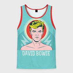 Майка-безрукавка мужская David Bowie: pop-art, цвет: 3D-красный