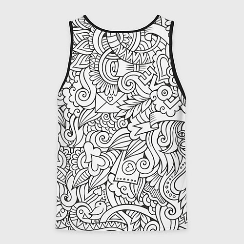 Мужская майка без рукавов Love графика / 3D-Черный – фото 2