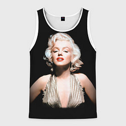 Майка-безрукавка мужская Мерлин Монро 2, цвет: 3D-белый