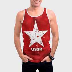 Майка-безрукавка мужская USSR Star, цвет: 3D-белый — фото 2