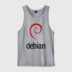 Майка мужская хлопок Debian, цвет: меланж