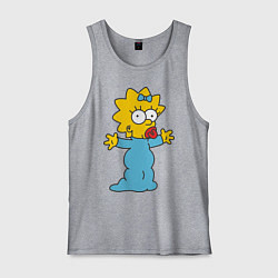 Майка мужская хлопок Maggie Simpson, цвет: меланж