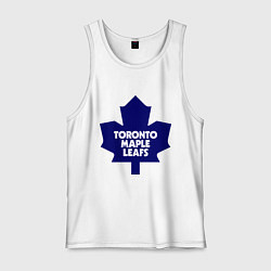 Майка мужская хлопок Toronto Maple Leafs, цвет: белый