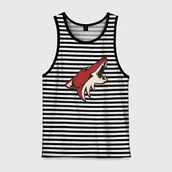 Майка мужская хлопок Phoenix Coyotes, цвет: черная тельняшка