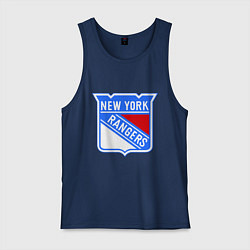Майка мужская хлопок New York Rangers, цвет: тёмно-синий