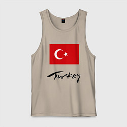 Майка мужская хлопок Turkey, цвет: миндальный