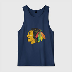 Майка мужская хлопок Chicago Blackhawks, цвет: тёмно-синий