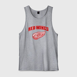 Майка мужская хлопок Detroit Red Wings, цвет: меланж