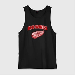 Майка мужская хлопок Detroit Red Wings, цвет: черный