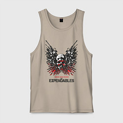 Майка мужская хлопок Expendables: Choose tour weapon, цвет: миндальный
