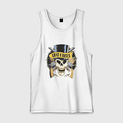 Майка мужская хлопок Guns n roses, цвет: белый