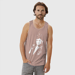 Майка мужская хлопок Юрий Клинских, цвет: пыльно-розовый — фото 2