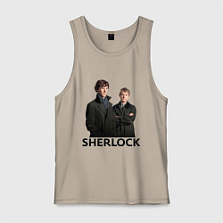 Майка мужская хлопок Sherlock, цвет: миндальный