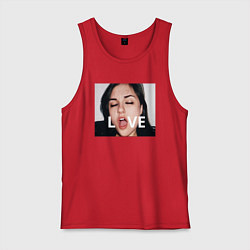 Майка мужская хлопок Sasha Grey LOVE, цвет: красный