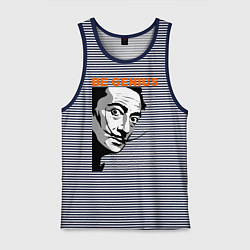 Майка мужская хлопок Dali: Be Genius, цвет: синяя тельняшка