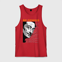 Майка мужская хлопок Dali: Be Genius, цвет: красный