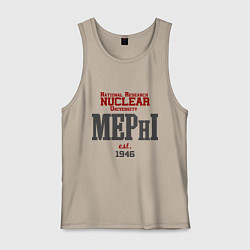 Майка мужская хлопок MEPHI, цвет: миндальный