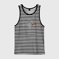 Майка мужская хлопок Dark side of the moon, цвет: черная тельняшка