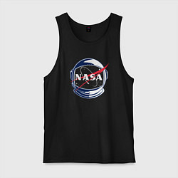 Майка мужская хлопок NASA, цвет: черный