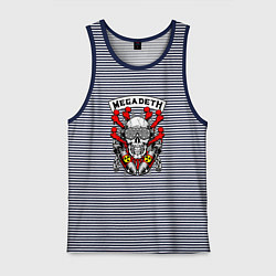 Майка мужская хлопок Megadeth Rocker, цвет: синяя тельняшка